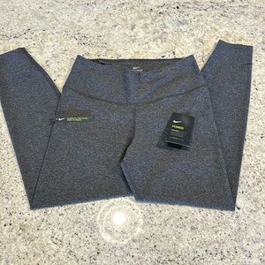 Nike Power Dri-Fit charcoal grey leggings. New w/tags. Sz large.